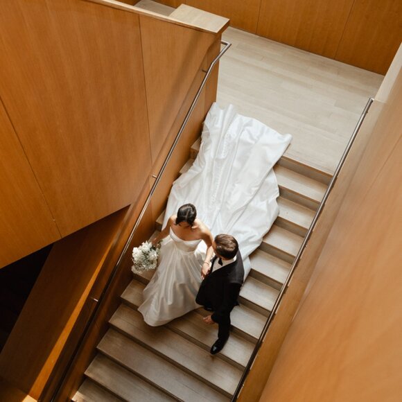 Blanche Bridal Alix Wedding Modern Ballroom Gown with Mesh Cutouts - Picture 7 of 14